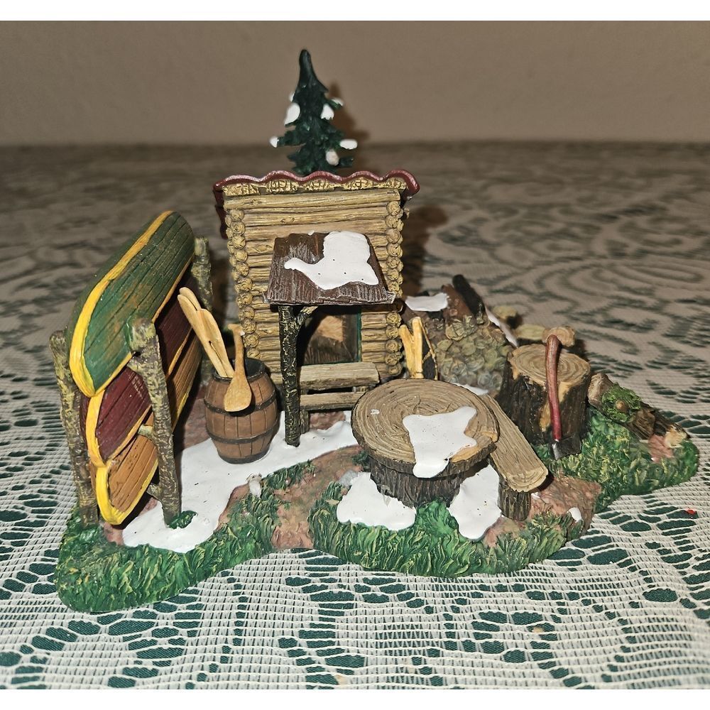 Department 56 "The Woodshed & Chopping Block" Holiday Village Accessory